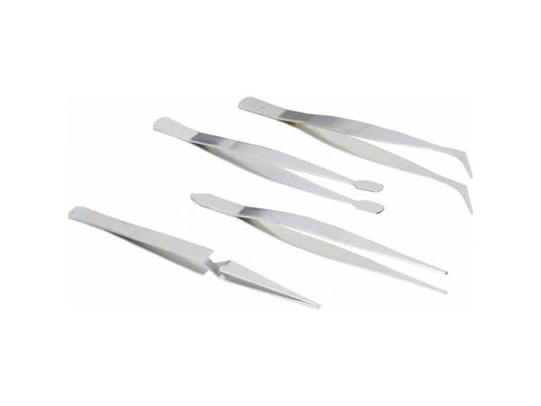 Brüder Mannesmann M 615 pinsettsett 4 deler hakkespiss, spiss, trapesformet, flat-rund 110 mm (M 615)