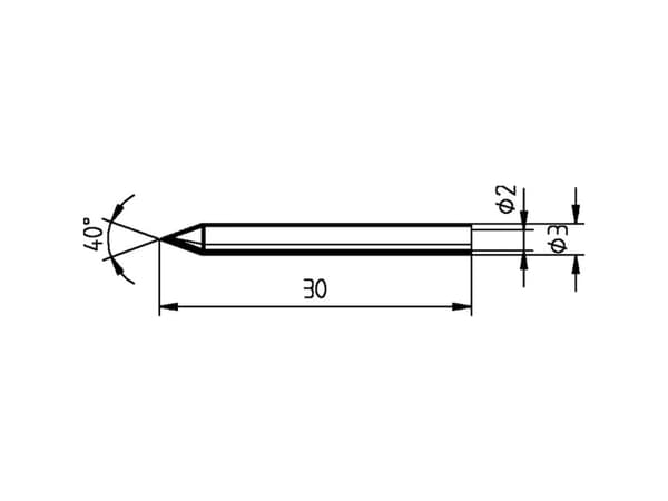 Ersa 012 BD Lödspets Pennform Spetsstorlek 0,3 mm Innehåll 1 st