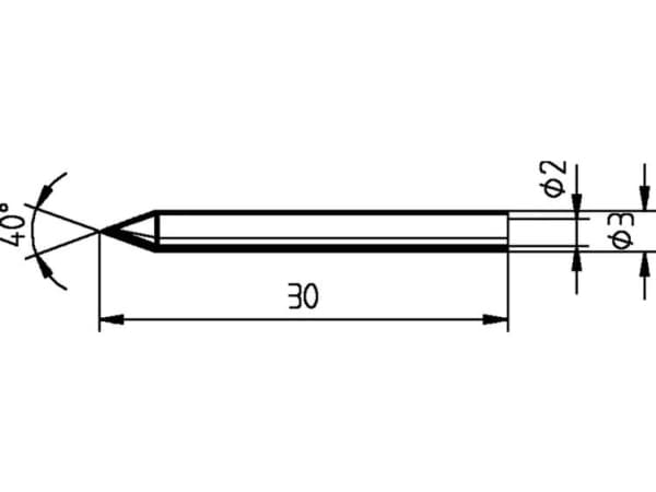 Ersa 012 BD Lödspets Pennform Spetsstorlek 0,3 mm Innehåll 1 st