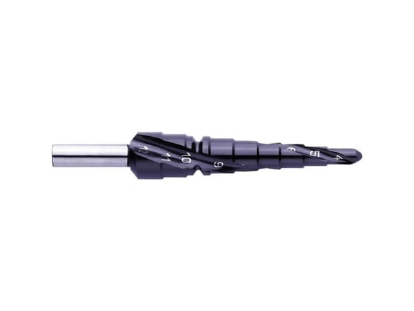 Exact 796 / 07021 HSS Porakone 4 - 12 mm TiAIN Kokonaispituus 80 mm 3-teräinen kahva 1 kpl