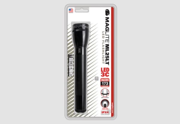 Maglite ML25LT, Käsikokoinen taskulamppu, Musta, Alumiini, Rotaatio, 1 m, IPX4
