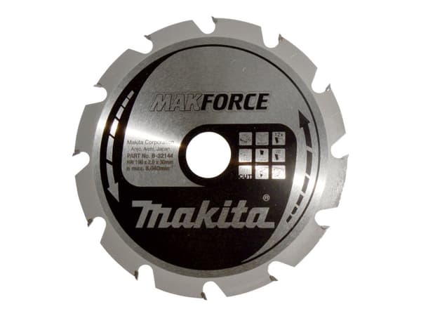 Makita MAKFORCE - Cirkelsågblad - för trä - 190 mm - 12 tänder