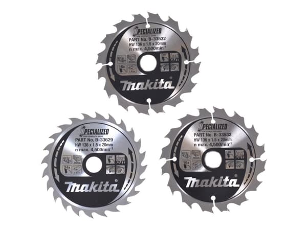 Makita Specialized - Sagbladsett - 3 deler - 136 mm