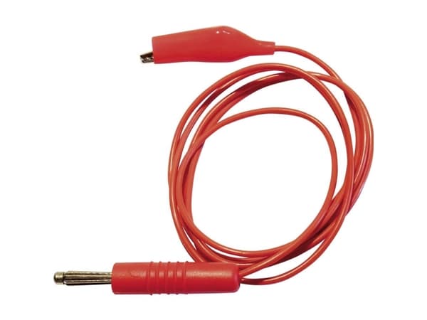 Schnepp 139769 Prøveledning 4 mm-stik Krokodillenæb 1.00 m Rød 1 stk