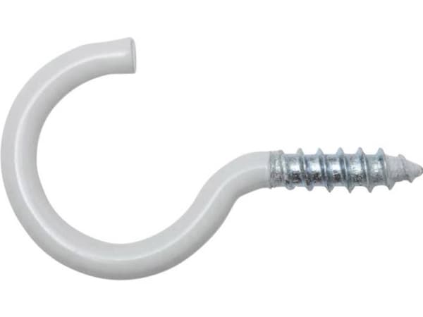 Swg 23965580 Clothesline Hook 4 X 50/20 50mm Steel White Coated 4pcs