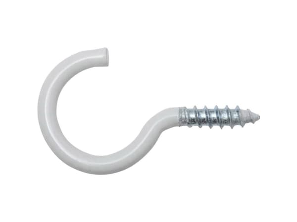 SWG 23965580 Tørresnoren Hook 4 x 50/20 50 mm Stål med hvid belægning 4 stk