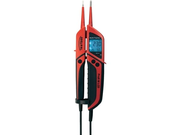 Testboy Profi III LCD To-polet spændingstester CAT IV 1000 V LCD, Akustik, Vibration
