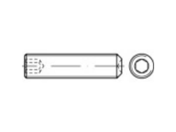 TOOLCRAFT 118729 Pinolskrue M8 40 mm Stål Galvaniseret 100 stk