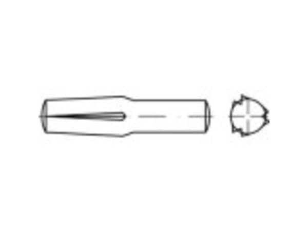TOOLCRAFT 136416 Stikkærvsøm (Ø x L) 10 mm x 45 mm Stål 25 stk