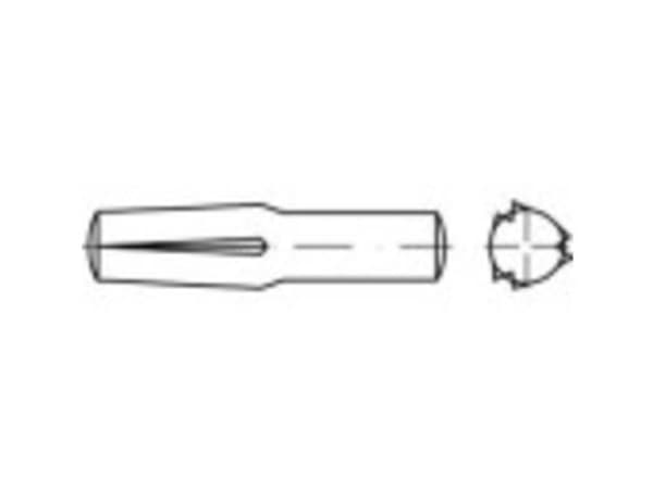 TOOLCRAFT 136416 Stikkærvsøm (Ø x L) 10 mm x 45 mm Stål 25 stk