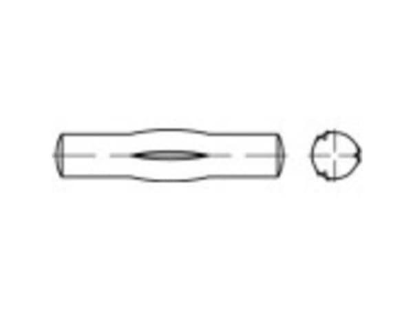 TOOLCRAFT 136432 Rillet kærvsøm (Ø x L) 3 mm x 12 mm Stål 250 stk