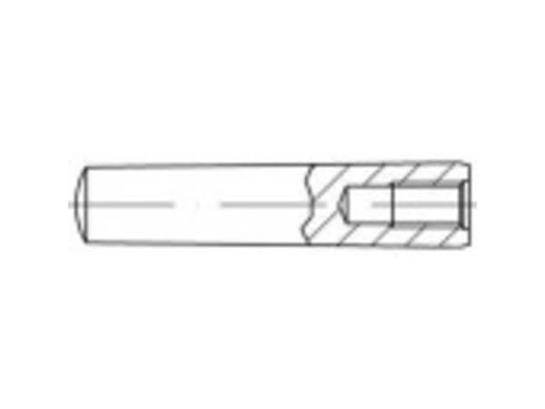 TOOLCRAFT 144709 Keglesøm (Ø x L) 8 mm x 45 mm Stål 10 stk