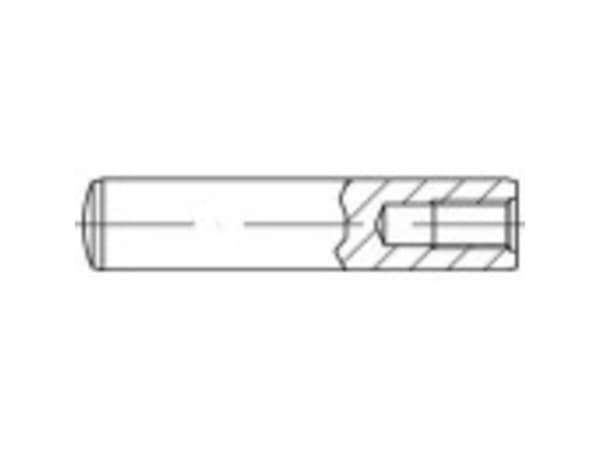 TOOLCRAFT 144777 Sylinterit (Ø x L) 5 mm x 24 mm M3 Stål 100 kpl