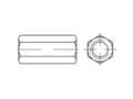 Miniatyrbilde 2 av 3: TOOLCRAFT 156978 Forbindelsesmuffe M30 90 mm Stål Galvaniseret 5 stk