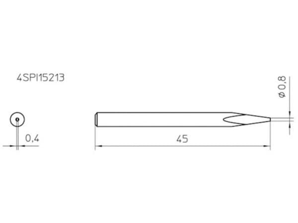 Weller 4SPI15213-1 Loddespids Nåleform Spidsstørrelse 0.8 mm Indhold 1 stk