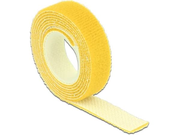 Delock - Kardborrefäste - 1 m - gul