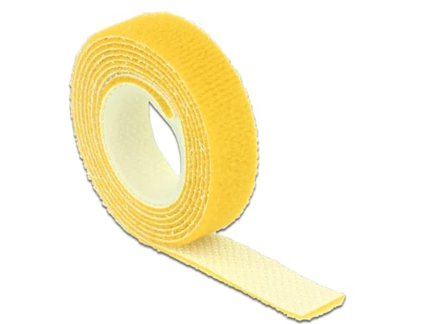 Delock - Kardborrefäste - 1 m - gul