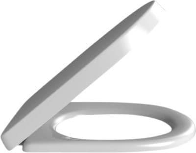 Villeroy & Boch 9M38S101, Avlang, Hardt toalettsete, Hvit, Rustfritt stål, Termoset, 2 kg