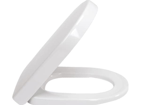 Villeroy & Boch 9M68S101, Avlang, Hardt toalettsete, Hvit, Rustfritt stål, Termoset