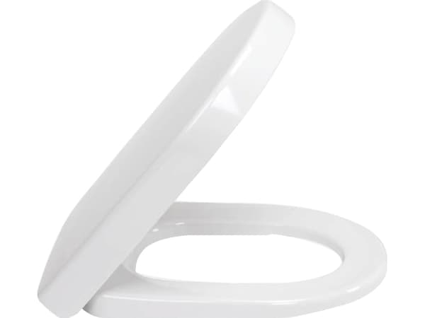 Villeroy & Boch 9M68S101, Avlang, Hardt toalettsete, Hvit, Rustfritt stål, Termoset