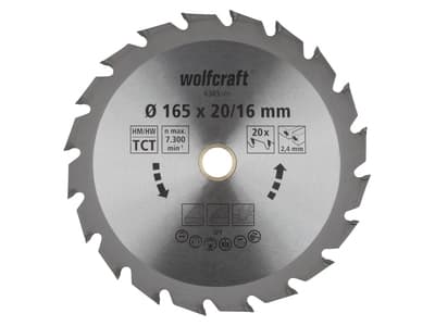 wolfcraft GmbH 4006885635906, Trä, 14 cm, 1,8 cm, Tungsten Carbide Tipped (TCT), 9000 RPM, 2,4 mm