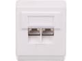 Miniatyrbild 2 av 3: Goobay 50971, 2 x RJ-45, 5e, Vit, Akrylnitrilbutadienstyren (ABS), 1 styck