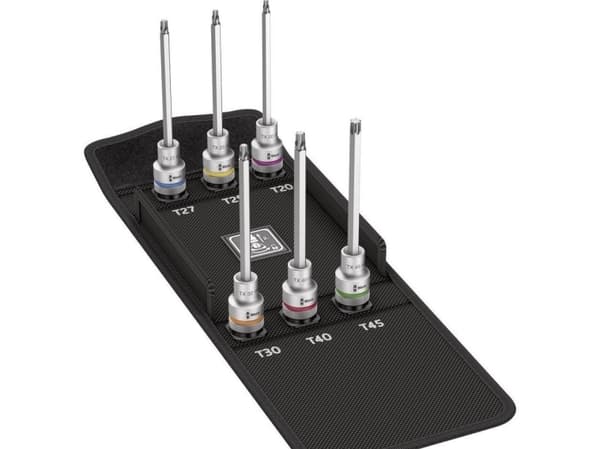 Wera 8767 C TX HF 2, 6 styck, Torx, T45, T20, T25, T27, T30, T40, Stål, 140 mm, 25,4 / 2 mm (1 / 2")