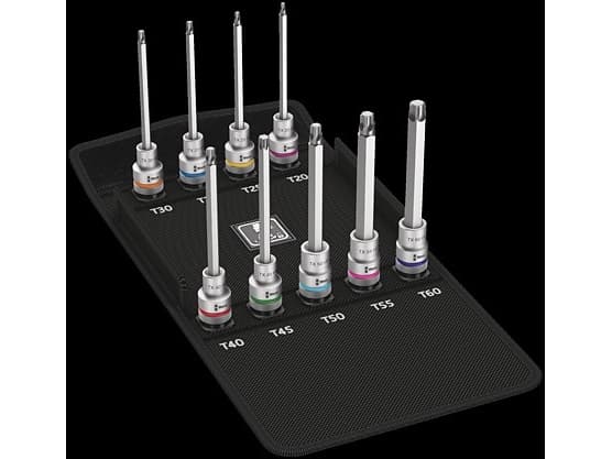 Wera 8767 C HF 3, Spoiler-torx, T20, T25, T27, T30, T40, T45, T50, T55, T60, Metallisk, Stål, CE, 1,27 cm