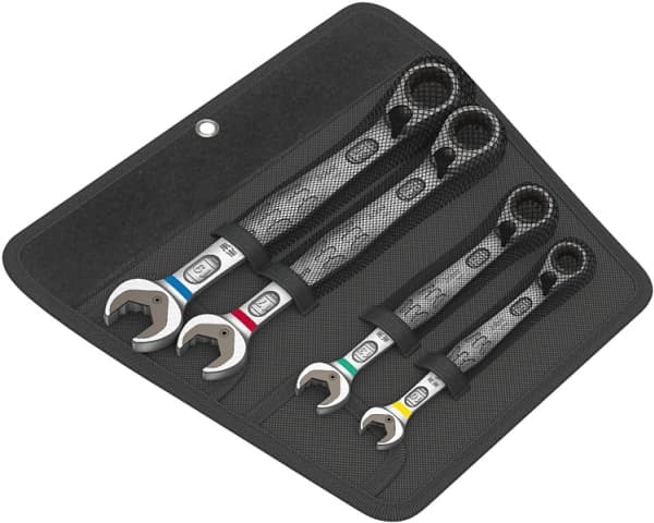 Wera Joker-kytkinsarja, 10,13,17,19 mm, 1/4", Kromi, kromimolybdeeni, Kromi, tyhjä