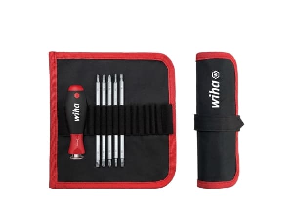 Wiha Workshop Set med utbytbara blad 6 delar Kniv, Phillips spade, Pozidriv spade, Internal-TORX