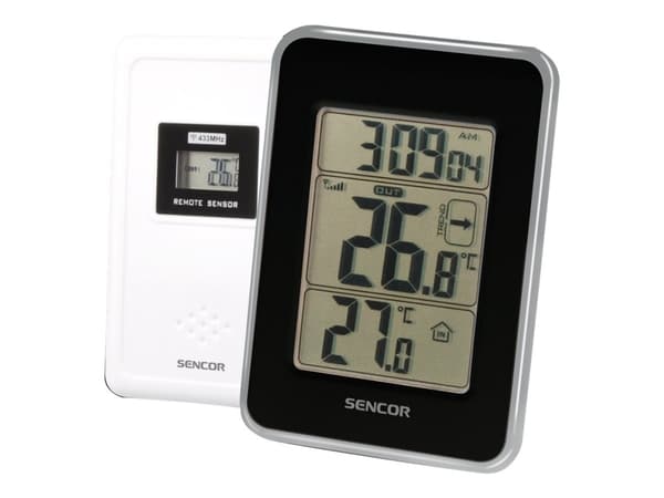 Sencor SWS 25 BS - Termometer - digital - svart/sølv