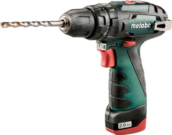 Metabo PowerMaxx SB Basic - Slagborr/skruvdragare - sladdlös - 2 hastigheter - nyckellös chuck 10 mm - 34 N·m - 2 batterier - 12 V