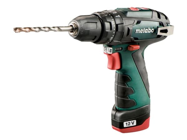 Metabo PowerMaxx SB Basic - Slagborr/skruvdragare - sladdlös - 2 hastigheter - nyckellös chuck 10 mm - 34 N·m - 2 batterier - 12 V