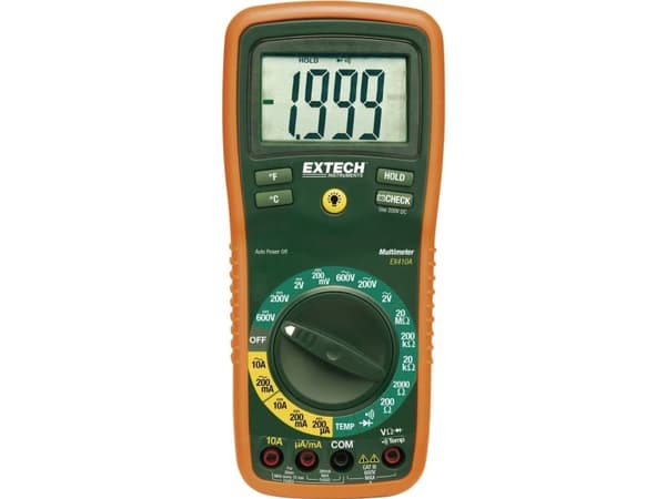 Extech EX410A Hånd-multimeter digital CAT III 600 V Visning (counts): 2000