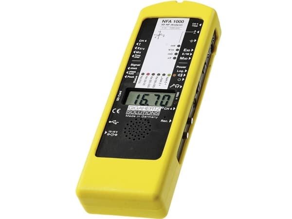 Gigahertz Solutions NFA1000 3D-NF-analysor med fuld udrustning, Lavfrekvens-analyseap1 part, elektrotåge-måleap1 part, 5 Hz - 1000 kHzKalibrering eft