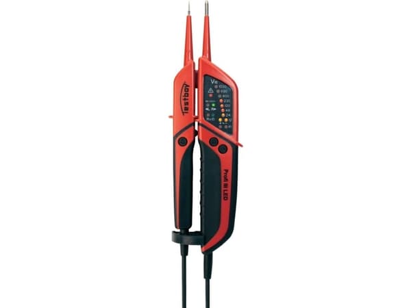 Testboy Profi III LED To-polet spændingstester CAT IV 1000 V LED, Akustik, Vibration