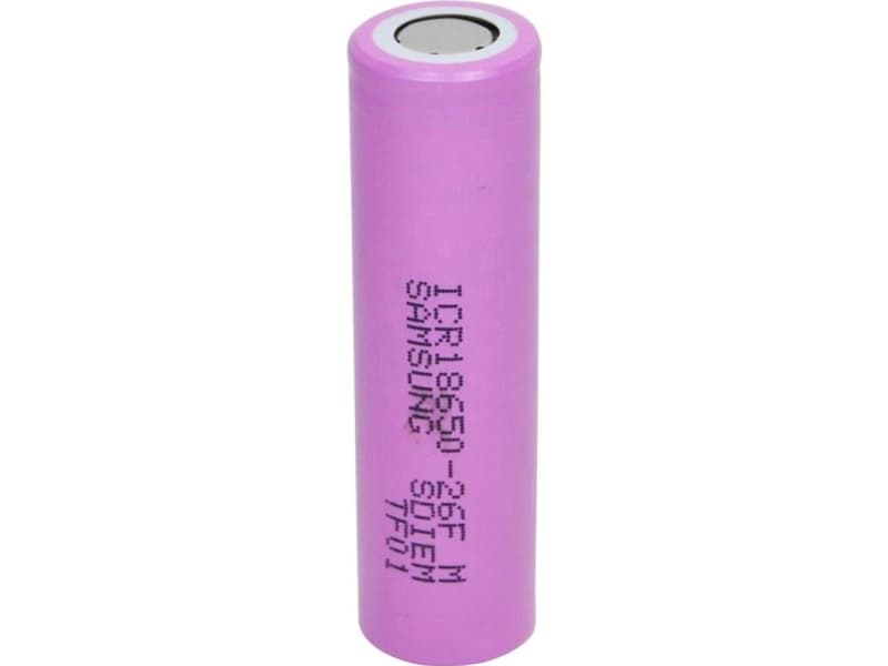 Samsung ICR18650-26 ZLF Special-batteri 18650 Z-loddefane Litium 3.7 V 2550 mAh