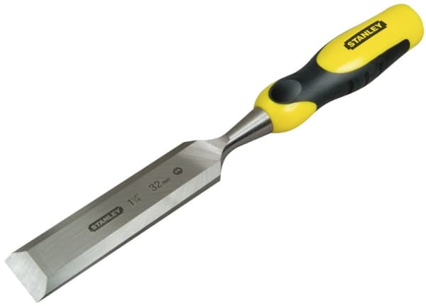 Stanley 0-16-881, Lyhyt taltta, Taltan reuna, Terästä, Black,Yellow, Ergonominen, 32 mm