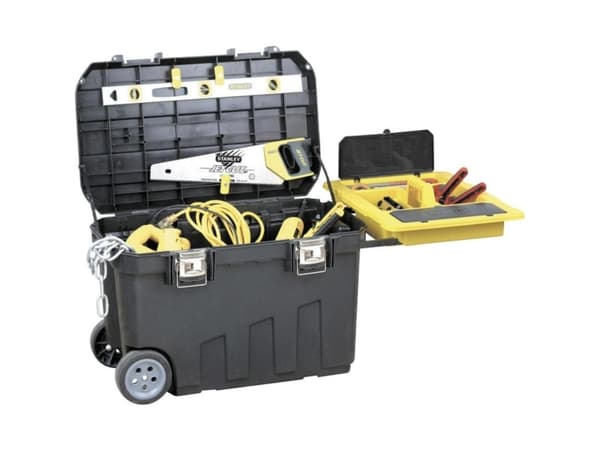 Stanley MOBILE Job Chest, Tietokonelaukku pyörillä, Metalli, Muovi, Musta