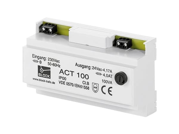 Block ACT 10 Säkerhetstransformator 1 x 230 V/AC 1 x 24 V/AC 10 VA 0,416 A
