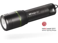 Design Flashlight, P53, incl.  Bag Hand flashlight, Black,