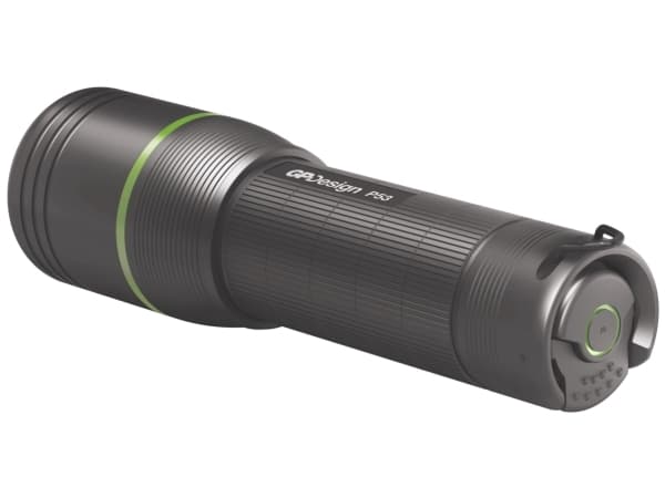 Design Flashlight, P53, incl.  Bag Hand flashlight, Black,