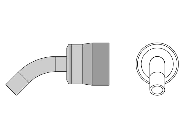 Weller TNRB 60, Suutin, Weller, WTHA 1, Ruostumaton teräs, 1 kpl, 6 mm
