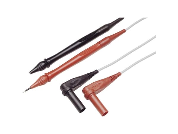 Fluke TL40, Testausjohdin, Musta, Harmaa, Punainen, CAT II, 7,6 cm, Silikoni, 600 V