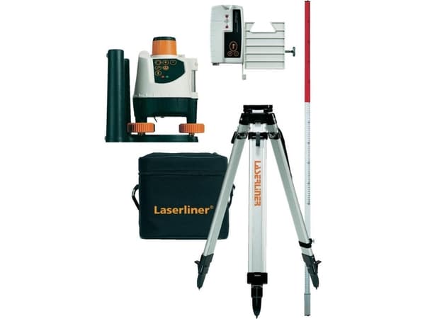 Laserliner BeamControl-Master, 2 mm/m, 550 RPM, 635 nm (< 1 mW), Roterende laservater, Svart, Oransje, Hvit, 5/8"