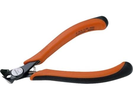 Bahco Elektroniktång, snedavbitare, Vinklad kraftavbitare, 1,15 cm, 9 mm, 1,2 cm, Korrosionsbeständig, Stål