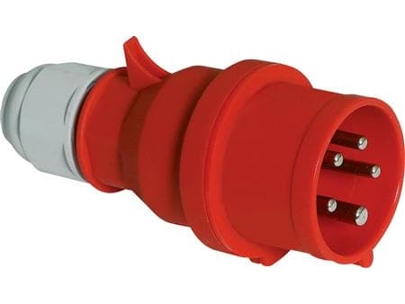 BALS CEE StikpropH6 400V AC 16A 5 polet, rødmultigrip kaapeliliitäntä, Quick Connect®IP44 polyamidi