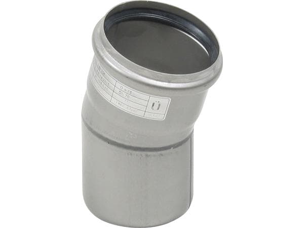 Blücher bøjn.15.0gr.75mm - m.O-ring RF AISI 304.Alm RF stål