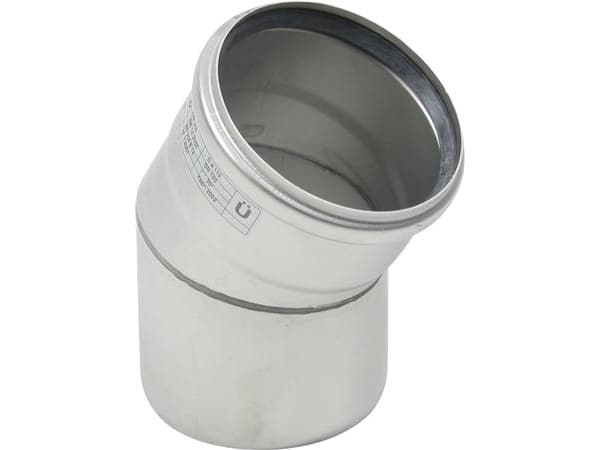 Blücher bøjn.30.0gr.110mm - m.O-ring RF AISI 304.Alm RF stål