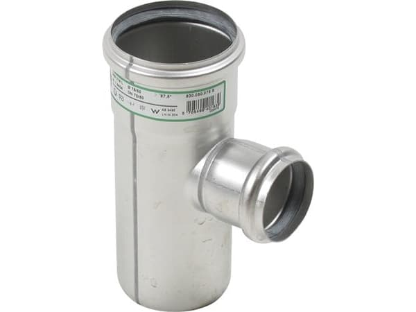 Blücher gr.rør 87.5gr.75-50mm - m.O-ringe RF AISI 304.Alm RF stål